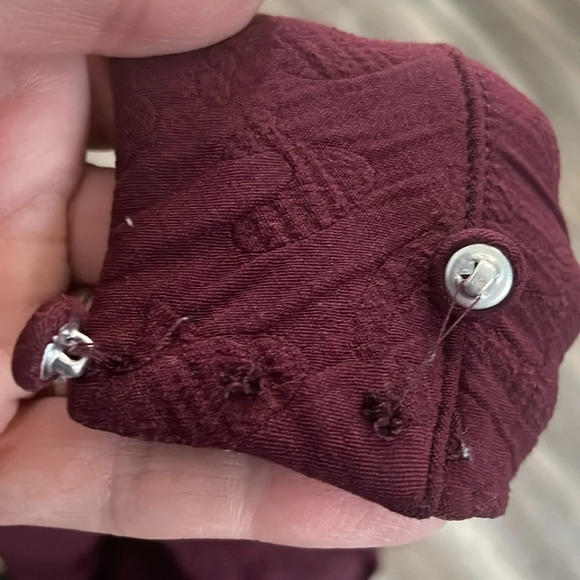 Eva Franco Charley Mock Neck Jumpsuit Maroon Burgundy Anthropologie Small - Picture 9 of 9